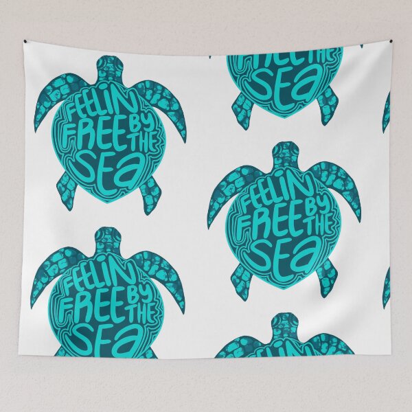 Item preview, Sea turtle - blue aqua designed and sold by FreckleFairyArt.