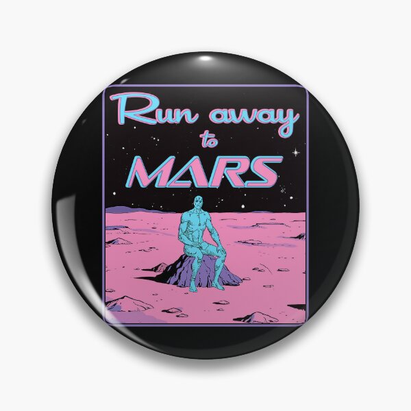 Item preview, Run away to Mars with Dr. Manhattan poster designed and sold by Signs for Dark Times.