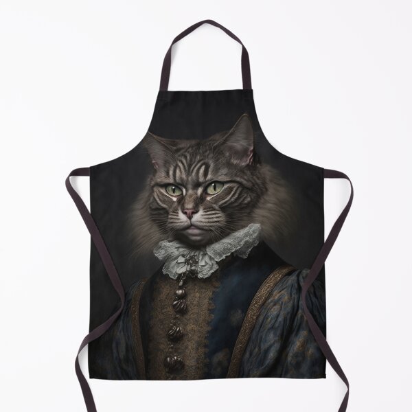 Item preview, Hyper Realistic Cat Portrait Royal Renaissance Animal – Photorealism Classic Royal Portrait Of A Cat designed and sold by MadeByRobots.