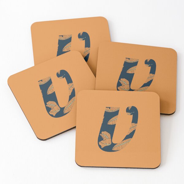 Item preview, Leaf/Feather Pattern Letter V Monogram designed and sold by Gumblebee Design.