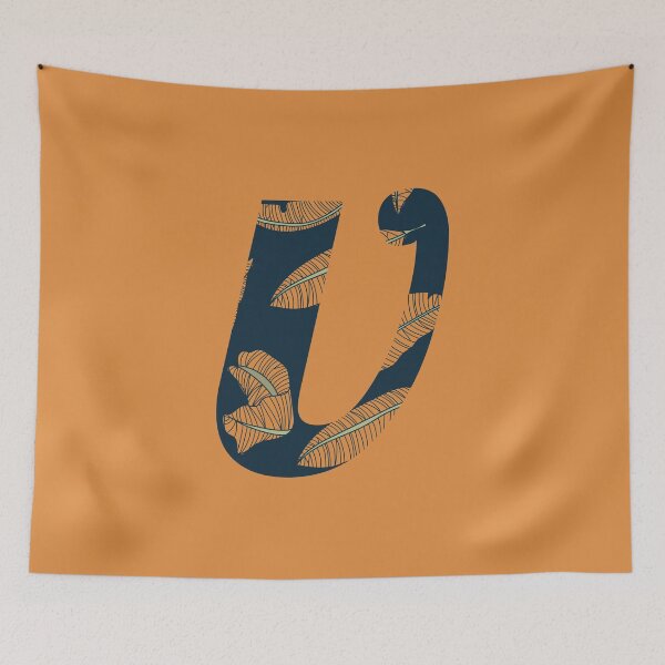 Item preview, Leaf/Feather Pattern Letter V Monogram designed and sold by Gumblebee Design.