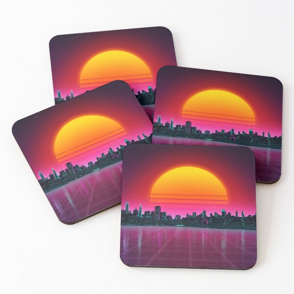 Item preview, Synthwave, Cyberpunk, San Fancisco Skyline, Sunset designed and sold by SqrlStudios.