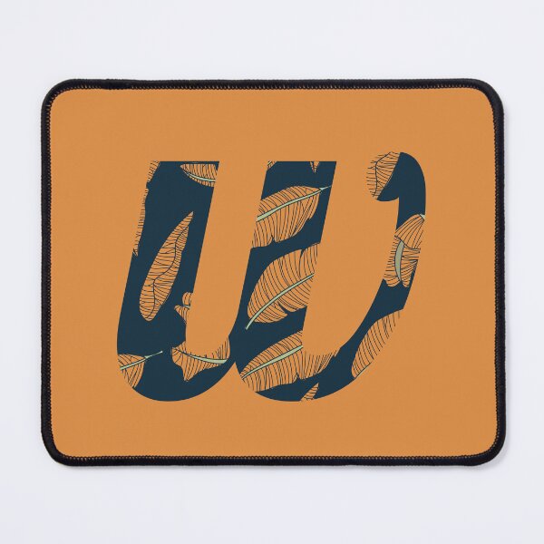 Item preview, Leaf/Feather Pattern Letter W Monogram designed and sold by Gumblebee Design.