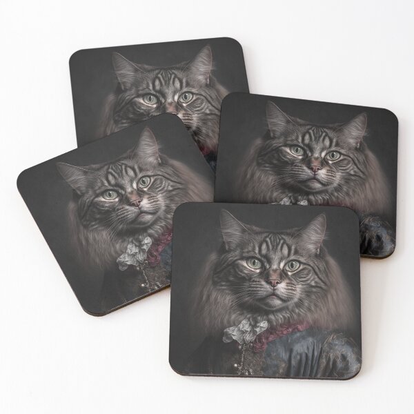 Item preview, Hyper Realistic Cat Portrait Royal Renaissance Animal –  Photorealism Classic Royal Portrait Of A Cat designed and sold by MadeByRobots.
