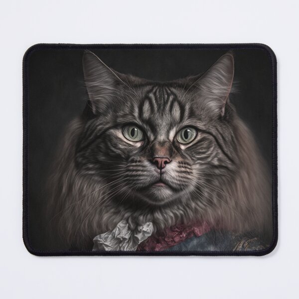 Item preview, Hyper Realistic Cat Portrait Royal Renaissance Animal – Photorealism Classic Royal Portrait Of A Cat designed and sold by MadeByRobots.
