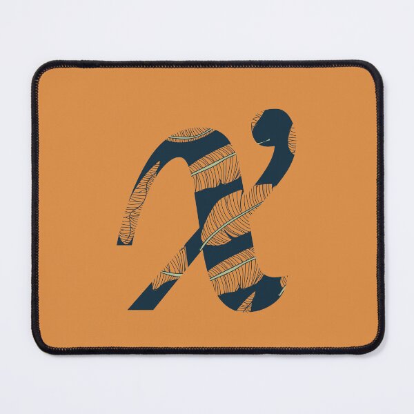 Item preview, Leaf/Feather Pattern Letter X Monogram designed and sold by Gumblebee Design.