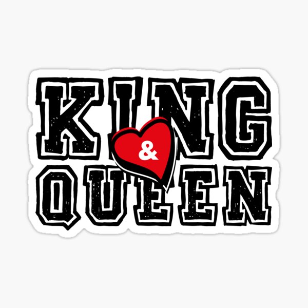 "KING & QUEEN" Sticker for Sale by EDKdesign | Redbubble