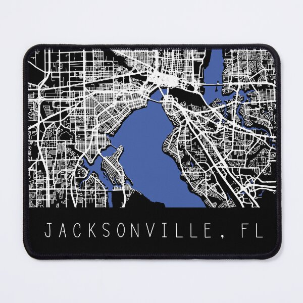 Item preview, Jacksonville Florida city map black and white designed and sold by gifts-ideas.