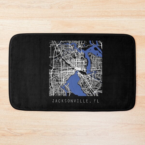 Item preview, Jacksonville Florida city map black and white designed and sold by gifts-ideas.