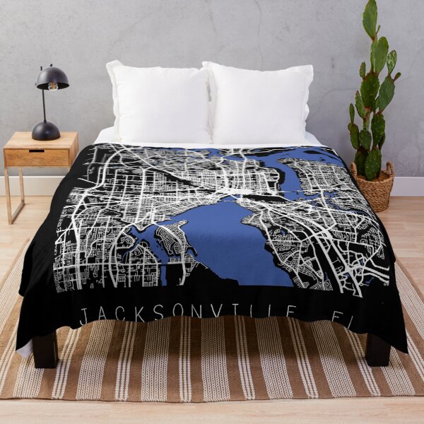 Item preview, Jacksonville Florida city map black and white designed and sold by gifts-ideas.