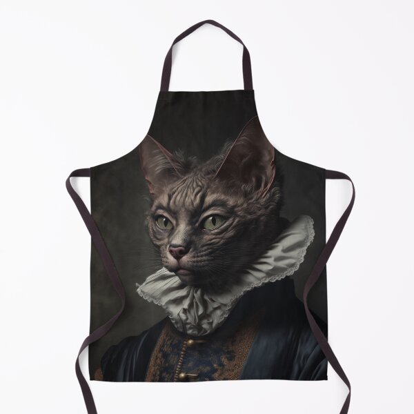 Item preview, Hyper Realistic Cat Portrait Royal Renaissance Animal – Photorealism Classic Royal Portrait Of A Cat designed and sold by MadeByRobots.