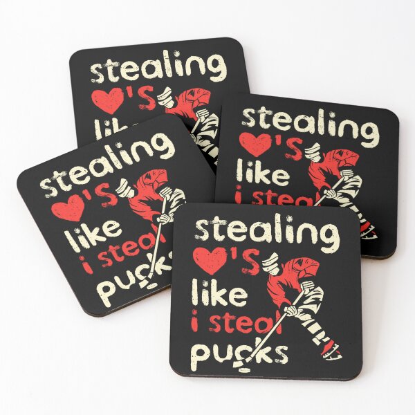 Item preview, Stealing Hearts Like I Steal Pucks Ice Hockey designed and sold by iliasjeff.