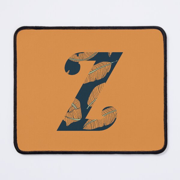 Item preview, Leaf/Feather Pattern Letter Z Monogram designed and sold by Gumblebee Design.