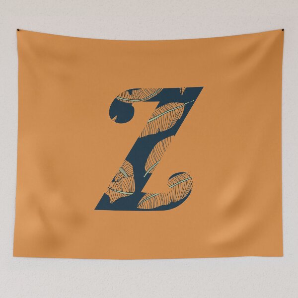 Item preview, Leaf/Feather Pattern Letter Z Monogram designed and sold by Gumblebee Design.