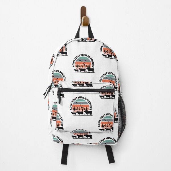Item preview, Cows first then adventure vintage sunset with nature designed and sold by FarmsteadAcers.