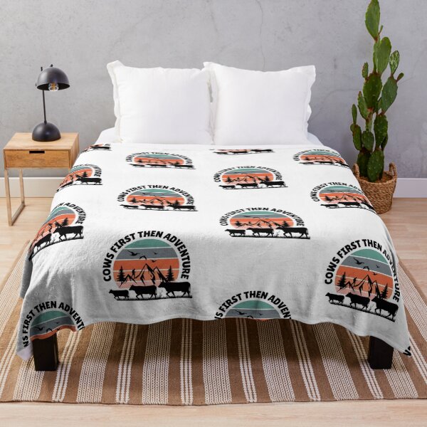Item preview, Cows first then adventure vintage sunset with nature designed and sold by FarmsteadAcers.