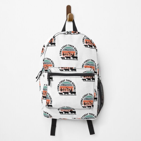 Item preview, Cows first then Hiking vintage sunset with nature designed and sold by FarmsteadAcers.