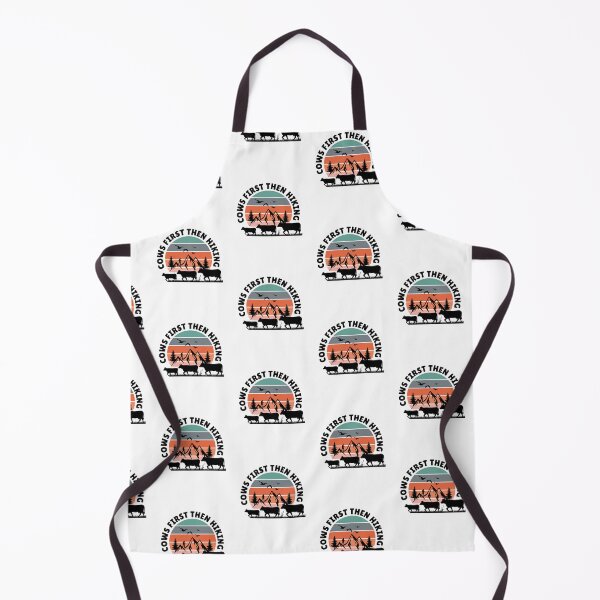 Item preview, Cows first then Hiking vintage sunset with nature designed and sold by FarmsteadAcers.