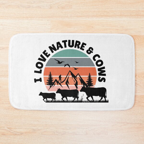 Item preview, I love nature and cows vintage sunset with nature designed and sold by FarmsteadAcers.
