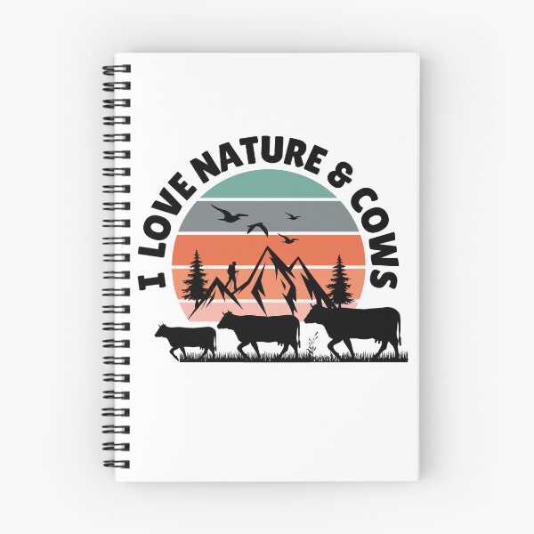 Item preview, I love nature and cows vintage sunset with nature designed and sold by FarmsteadAcers.