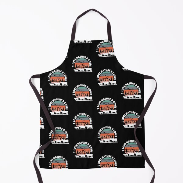 Item preview, Black version of I love nature and cows vintage sunset with nature designed and sold by FarmsteadAcers.