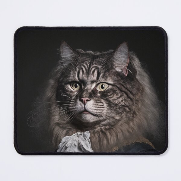 Item preview, Hyper Realistic Cat Portrait Royal Renaissance Animal – Photorealism Classic Royal Portrait Of A Cat designed and sold by MadeByRobots.