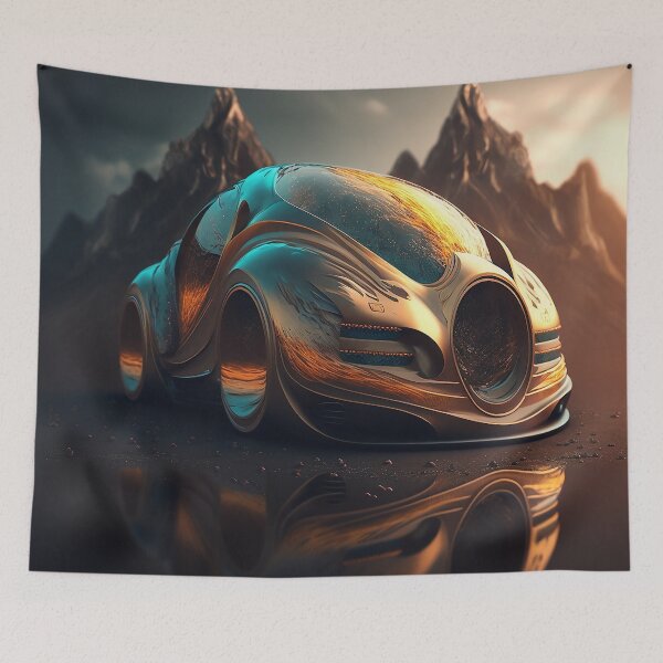 Item preview, futuristic golden supercar designed and sold by BIBIHOX.