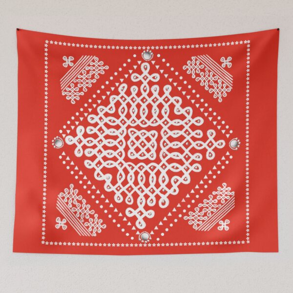 Item preview,  kolam/muggu/sikku kolam -Red tile designed and sold by ShreecreatE.