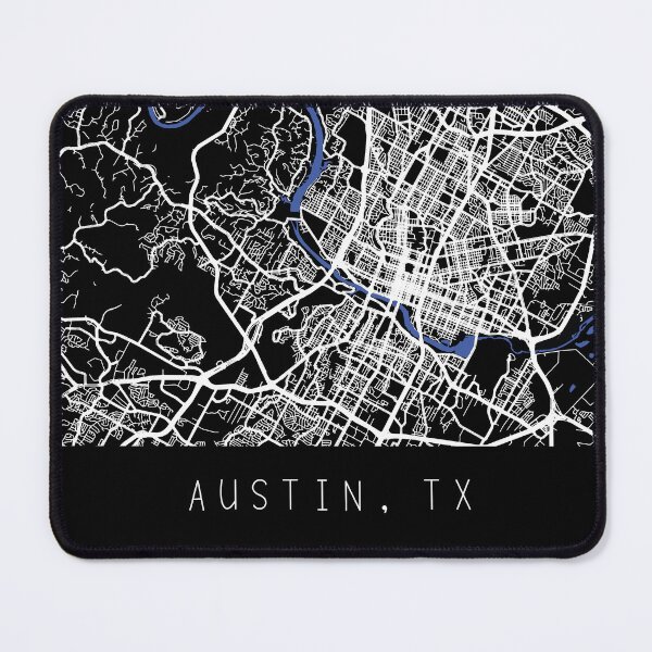 Item preview, Austin Texas city map black and white designed and sold by gifts-ideas.
