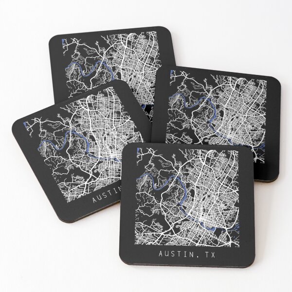Item preview, Austin Texas city map black and white designed and sold by gifts-ideas.