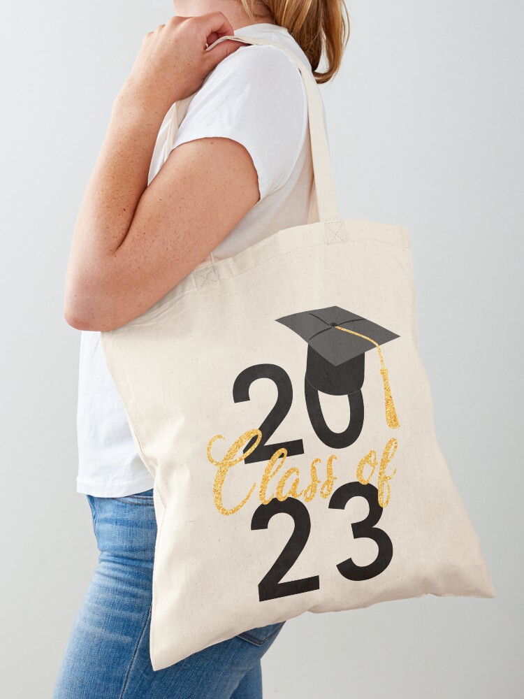 2 Pieces Graduation Party Favor Bags Canvas Tote Bags Large Graduation  Canvas Shoulder Bags Reusable Grocery Shopping Bags for Graduation Party