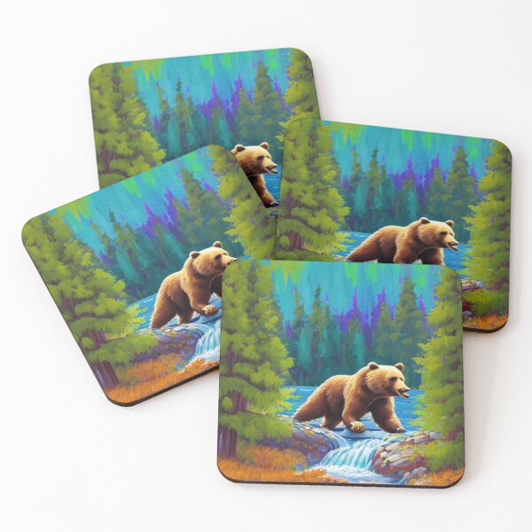 Item preview, Fishing Bear in the Stream - A Bear's Fishing designed and sold by WBP Mart.