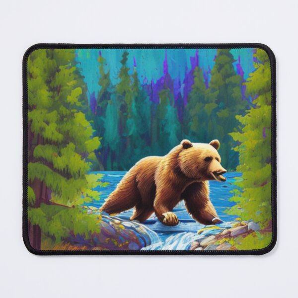 Item preview, Fishing Bear in the Stream - A Bear's Fishing designed and sold by WBP Mart.