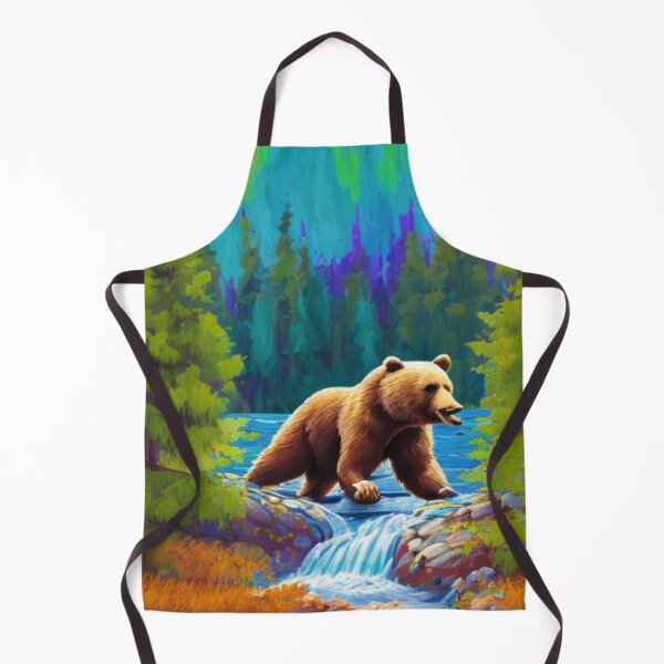 Item preview, Fishing Bear in the Stream - A Bear's Fishing designed and sold by WBP Mart.