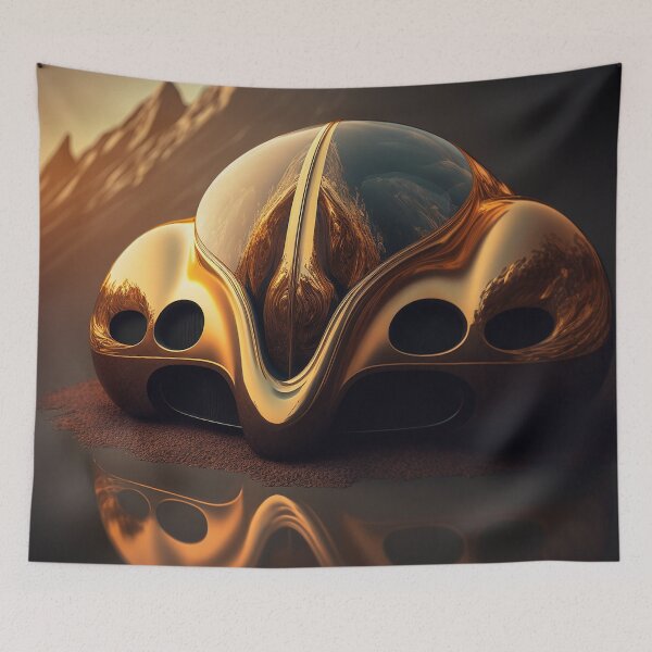 Item preview, futuristic golden supercar designed and sold by BIBIHOX.