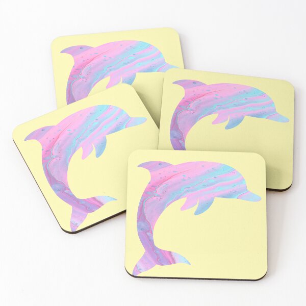 Item preview, Watercolor Dolphin pink and blue  designed and sold by MagicBaguette.