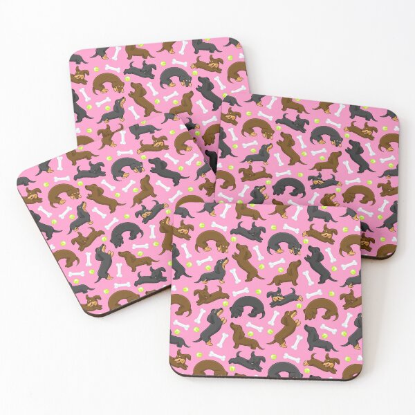 Item preview, Sausage Dog in Pink designed and sold by Natalie Gibbs.