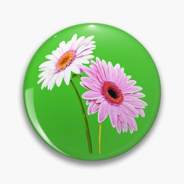 Item preview, White and pink gerbera daisy designed and sold by gramizzia.