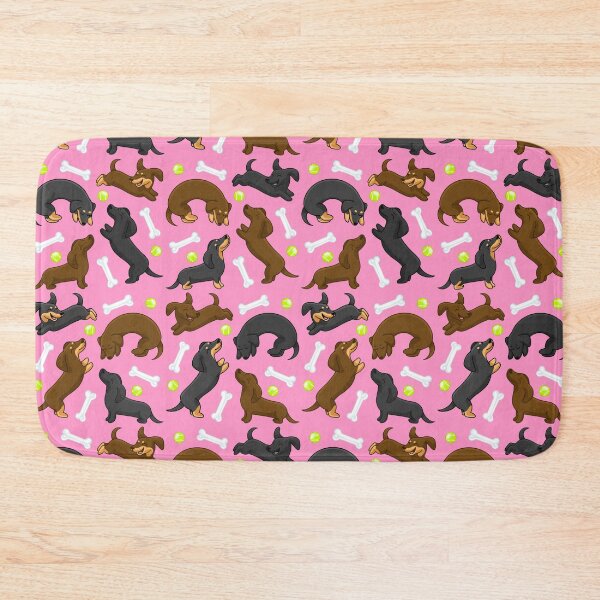 Item preview, Sausage Dog in Pink designed and sold by Natalie Gibbs.