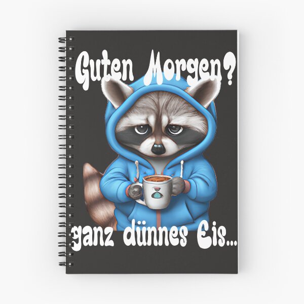 Item preview, Good morning very thin ice, raccoon, coffee designed and sold by Meer-Lifestyle.