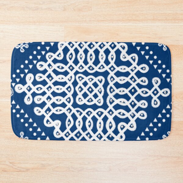 Item preview, kolam/muggu/sikku kolam -Blue tile designed and sold by ShreecreatE.