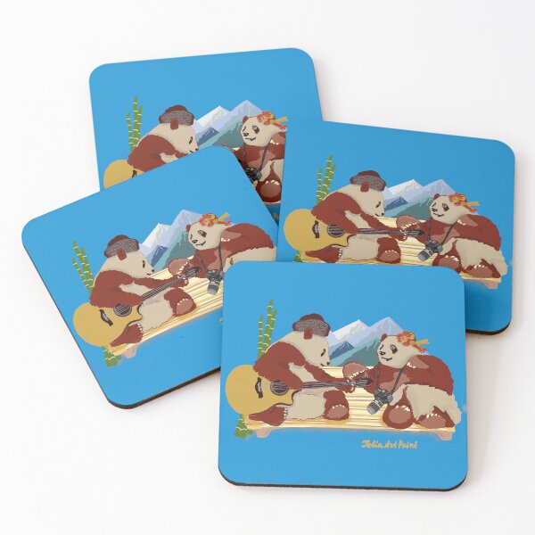 Item preview, Two funny pandas designed and sold by Julia's Print Studio .