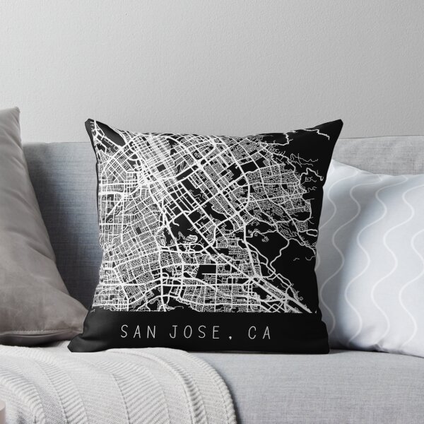 Item preview, San Jose California city map black and white designed and sold by gifts-ideas.