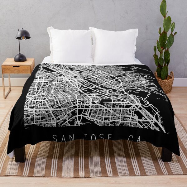 Item preview, San Jose California city map black and white designed and sold by gifts-ideas.