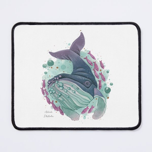 Item preview, Whale swimming with fish designed and sold by adeillustrator.