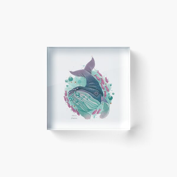 Item preview, Whale swimming with fish designed and sold by adeillustrator.