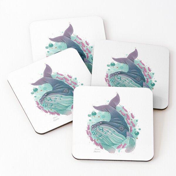 Item preview, Whale swimming with fish designed and sold by adeillustrator.