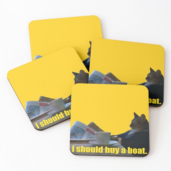 Item preview, I Should Buy A Boat Cat Business  Reading Newspaper Funny Lolcat Meme designed and sold by fomodesigns.