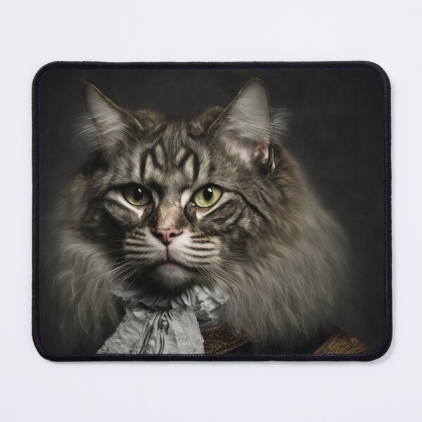 Item preview, Hyper Realistic Cat Portrait Royal Renaissance Animal – Photorealism Classic Royal Portrait Of A Cat designed and sold by MadeByRobots.