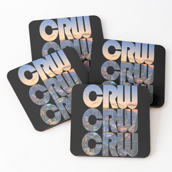 Item preview, Charleston, West Virginia CRW Sunset Cityscape Repeating Pattern designed and sold by CrabbyLobster.